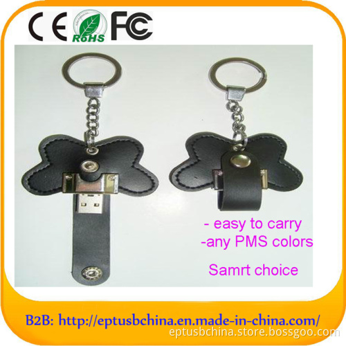 Free Logo 1-64GB Leather USB Flash Pen Drive Disk Stick (EL038)
